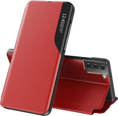 Immagine prodotto di Custodia König Design compatibile con Samsung Galaxy S23 - Custodia per cellulare in Pelle finta - Colore rosso