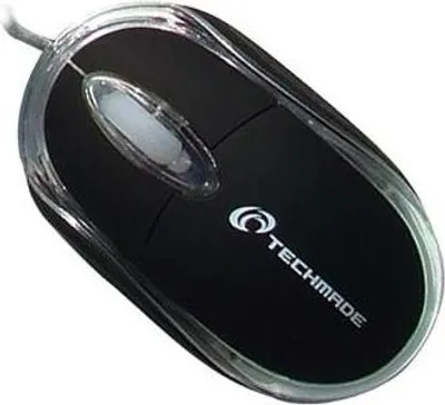 Productafbeelding van Techmade TM-2023, Geschikt voor zowel rechtshandigen als linkshandigen, Optisch, USB Type-A, 800 DPI, Zwart