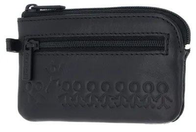Imagen del producto de oxmox Cuero caso clave Leather Keyholder Jumping Jack Embossed Black