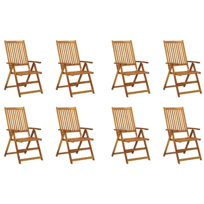 Image de vidaXL Klappbare Gartenstühle mit Kissen 8 Stk. Massivholz Akazie