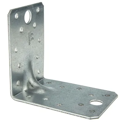 Image de MASTERPROOF PROFESSIONAL Magasin de plaques perforées Connecteur de magasin 90 mm x 90 mm x 65 mm x 2,5 mm, galvanisé à chaud