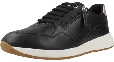 Produktbild von Geox Bulmy Damenschuhe Schnürschuhe Sportive sportlicher Schnürer Schwarz Freizeit