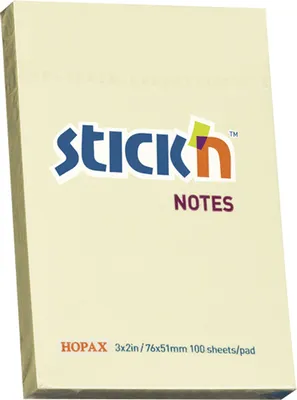 Obrázok produktu pre Bloček samolepicí Stick'n Hopax, 76x51 mm, žlutý, 100 lístků