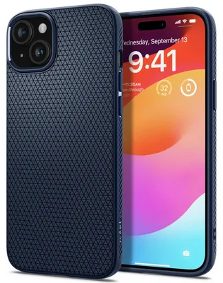 Produktbild von Spigen ACS06791, Cover, Apple, iPhone 15, 15,5 cm (6.1"), Navy