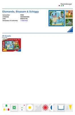 Produktbild von Glumanda, Bisasam und Schiggy Ravensburger 05586
