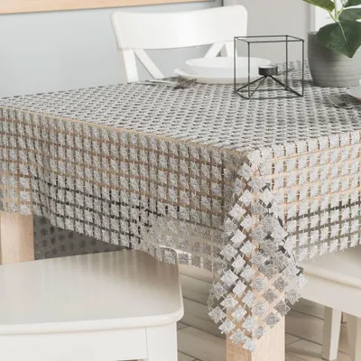 Produktbild von Tischdecke, elegante Tischdecke aus Guipure Jasmina 140x180 Grau
