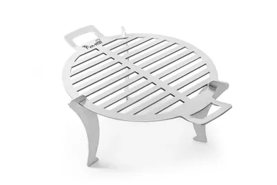 Image de Système TRICA : gril de camping portable avec construction en acier inoxydable et support stable.