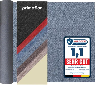 Produktbild von Primaflor Sauberlauf PICOLLO - Grau-Blau - 1,00m x 19,00m
