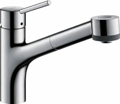 Image de Mitigeur de cuisine hansgrohe Talis S bec pivotant, avec douchette, chrome, 1 pièce.