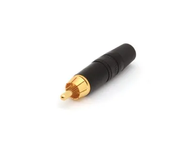 Produktbild von Rean by Neutrik NEUTRIK - CINCHSTECKER (RCA) - VERGOLDETE KONTAKTE - SCHWARZER MARKIERUNGSRING