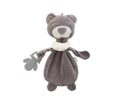 Produktbild von BabyJem Einschlafhilfe mit Beißring – Schmusetier für Babys Grau