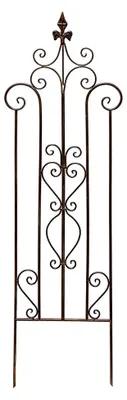 Produktbild von Rankhilfe Schwertlilie aus Metall in Rostoptik, 117 cm hoch, Rankgerüst, Rankgitter, Gartenstecker