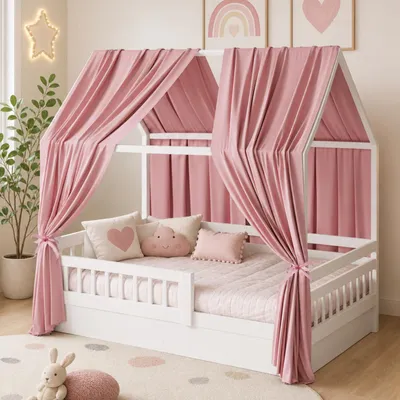 Immagine prodotto di Letto a baldacchino in mussola, 135 x 350 cm, decorazione per la cameretta dei bambini
