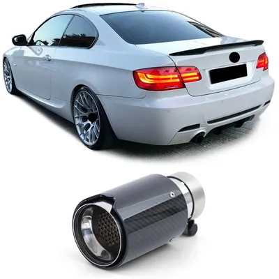 Immagine prodotto di Scarico terminale in fibra di carbonio da 90 mm, compatibile con BMW X1 F48 F49, X2 F39, X3 F25, X4 F26