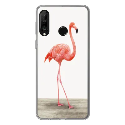 Produktbild von MuchoWow® Handyhülle Schutzhülle Hülle für Huawei P30 Lite Flamingo - Rosa - Vogel - Mädchen - Jungen - Kind Silikon Softcase Handy Hülle - Handyhülle