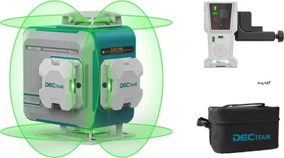 Image de niveau laser 4D auto-nivelant, portée 40m, IP54 étanche, avec récepteur