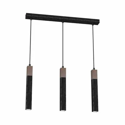 Produktbild von Milagro SOLO MLP7470 Kronleuchter-Pendelleuchte, Antik-Schwarz / patiniertes Holz