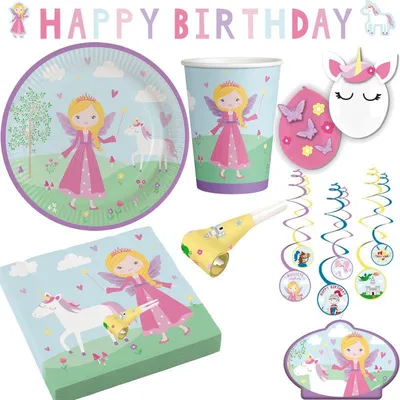 Produktbild von Prinzessin Partyset Kindergeburtstag Deko Geburtstagsdeko