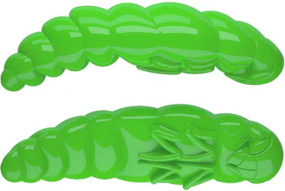 Produktbild von Libra Lures Largo 35 Gummilarven Käse schwimmend Hot Green