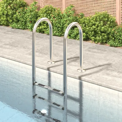 Image de Échelle de piscine 54x38x158 cm Acier inoxydable 304