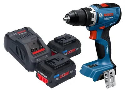 Obrázok produktu pre Akumulátorová vŕtačka Bosch GSR 18V-65 Professional 18 V, 63 Nm, bezkomutátorová + 2x akumulátor ProCORE 5,5 Ah + nabíjačka