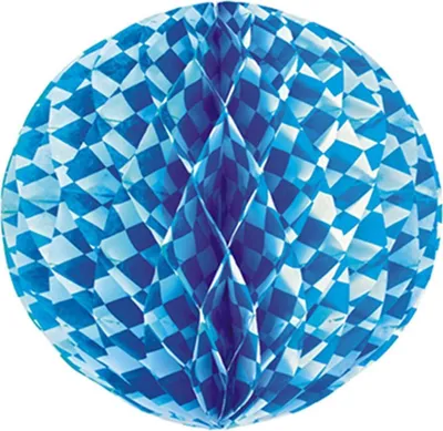 Produktbild von Papstar Wabenball Bayrisch Blau entflammbar Durchmesser 30cm 18755