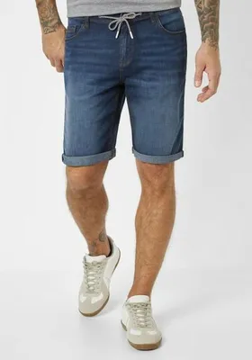 Produktbild von Ospig Herren Jeansshorts mit Kordelzug, Five-Pocket-Style und Beinumschlag