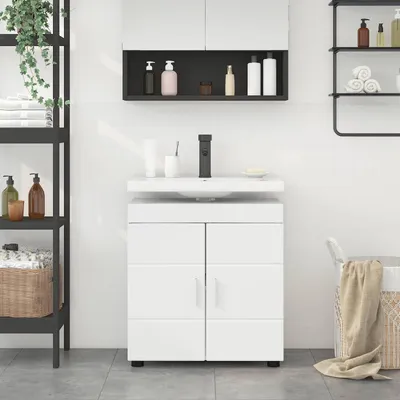 Produktbild von Maison Exclusive - Badezimmerschrank-Set TULUM Weiß 60 x 34 x 63 cm Holzwerkstoff