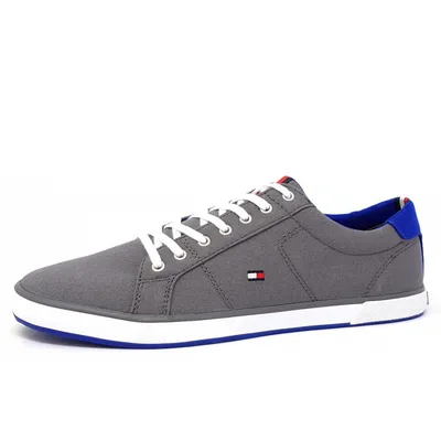 Zdjęcie produktu dla Tommy Hilfiger 8719254657053, Męski, Dorosły, Modne trampki, Stal, Szary, Steel Grey, Sznurowane zamknięcie
