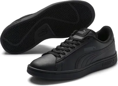 Produktbild von PUMA Smash v2 Leder Kinder Sneaker puma black/puma black 38.5