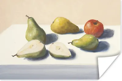 Produktbild von MuchoWow® Poster Birnen - Obst - Farbe 60x40 cm - Schlafzimmerdekoration