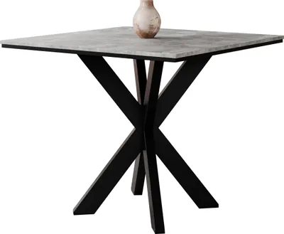 Produktbild von MIRJAN24 Esstisch Paro, Design Tisch, Stilvoll Esszimmertisch, Esszimmer (Farbe: Beton + Schwarz)