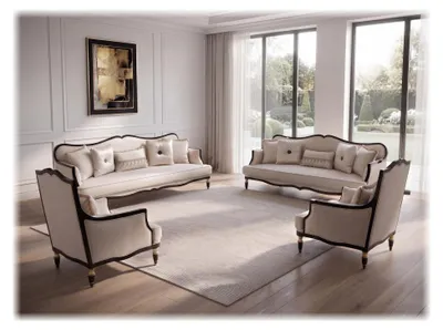 Productafbeelding van Bankstel. Bank. 2 fauteuils. Modern design. Geschikt voor de woonkamer. Elegant