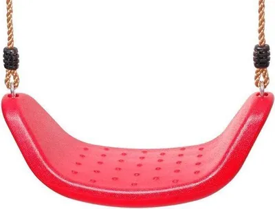 Produktbild von Kinderschaukel - Rot - Wetterfest - Ergonomisch - Mit verstellbaren Seilen - Schaukel