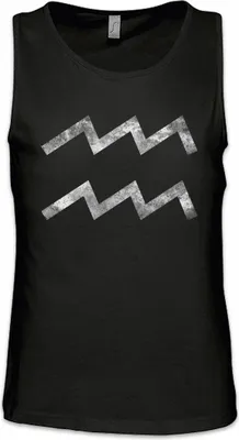Produktbild von Urban Backwoods Zodiac Sign Aquarius, Ärmelloses T-Shirt, Farbe: Schwarz, Größe: 4XL