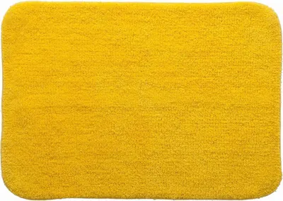 Produktbild von Spirella Badteppich Badematte Duschvorleger 100% Baumwolle Hochflor | flauschig | rutschhemmend | geeignet für Fußbodenheizung | 50x70 cm | Gelb