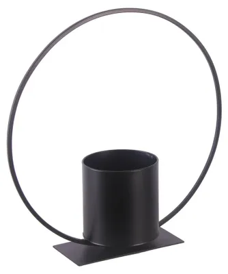 Produktbild von TrendLine Pflanztopf Metall Ø 12,5 x 40 cm schwarz