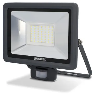 Produktbild von UniTec LED Strahler anthrazit mit Bewegungsmelder 35 W 4250 lm