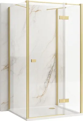 Produktbild von Rea Duschkabine Atlas 120X100 Brush Gold Right