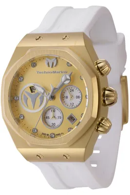 Produktbild von TechnoMarine MoonSun TM-523008 Damenuhr - Quarzwerk - Edelstahl mit weißem Zifferblatt - 40 mm