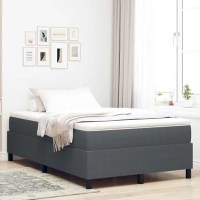 Produktbild von vidaXL Plattformbettgestell Dunkelgrau 120 x 190 cm Cordstoff