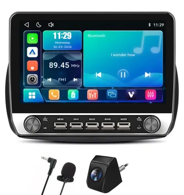 Productafbeelding van Linux autoradio voor Smart Forfour Fortwo 453, modeljaren 2015-2019. Draadloze CarPlay en Android Auto, 2 DIN met achteruitrijcamera en microfoon. Bluetooth 5.1, DSP