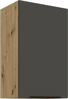 Obrázek produktu pro Horní kuchyňská skříňka LUNARA - šířka 45 cm, grafit / dub artisan