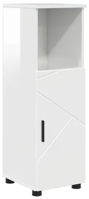 Obrázek produktu pro vidaXL Koupelnová skříňka s úložným prostorem ve vysokém lesku bílá 30 x 35 x 95 cm