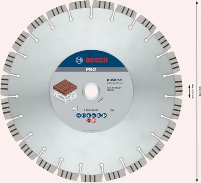 Produktbild von PRO Abrasive Diamanttrennscheibe, 350 x 20/25,4 mm