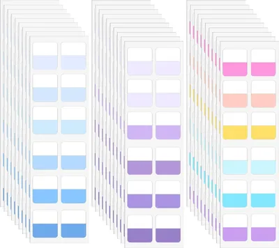 Produktbild von 360 Stück Kleberegisterkarten Tab Marker, Seitenmarker Haftstreifen Index Tabs Page Marker Klebezettel Selbstklebend Tabs Haftnotizen für Büro, Dokumente, Bücher, Tagebuch, Ordner Stil 2