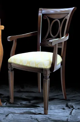 Produktbild von Design Massivholzstuhl Armlehnenstuh Lehnstuhl Sessel Esszimmer Wohnzimmer Büro