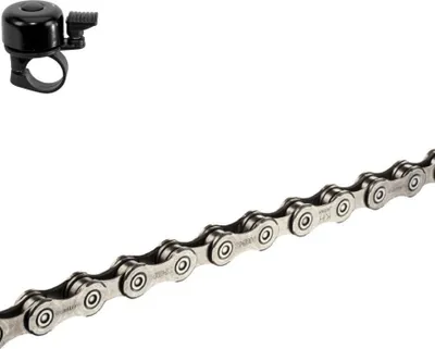Produktbild von Shimano Kette CN-E6090 10-fach 138 Glieder in silber inkl. Fahrradklingel