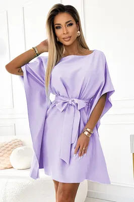 Productafbeelding van Numoco dames mini-jurk Sofia, heidekleur, maat L/XL