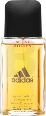 A bottle of Adidas Active Bodies Eau de Toilette Concentrate for men.